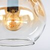 Ripoll Deckenleuchte Glas 15 cm Bernsteinfarben, Klar, Rauchfarben, 3-flammig