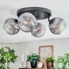 Ripoll Deckenleuchte Glas 15 cm Klar, Rauchfarben, 4-flammig