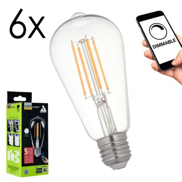 LED E27 6er Set 6 Watt 2700 Kelvin 806 Lumen