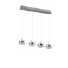 Trio Dios Pendelleuchte LED Nickel-Matt, 4-flammig