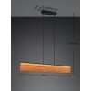 Trio Kalea Pendelleuchte LED Holz hell, 1-flammig