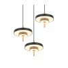 Trio KEATON Pendelleuchte LED Schwarz-Gold, 3-flammig