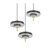 Trio KEATON Pendelleuchte LED Schwarz-Gold, 3-flammig