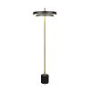 Trio KEATON Stehlampe LED Schwarz-Gold, 1-flammig