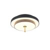 Trio KEATON Deckenleuchte LED Schwarz-Gold, 1-flammig