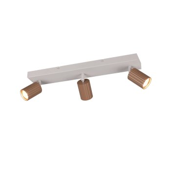 Trio Soka Deckenspot Braun, 3-flammig