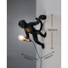 Affenlampe Reality Louy Wandleuchte Schwarz, 1-flammig