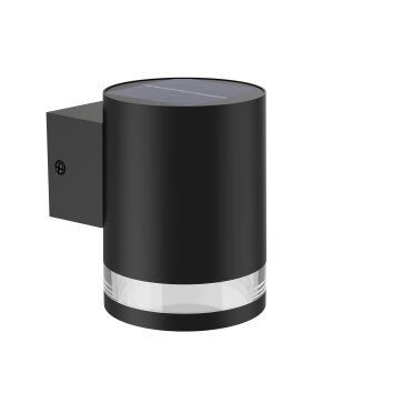 Philips Outdoor Solar Fyce Wandleuchte LED Schwarz, 1-flammig