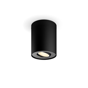Philips Hue White Ambience Pillar Deckenleuchte Schwarz, 1-flammig