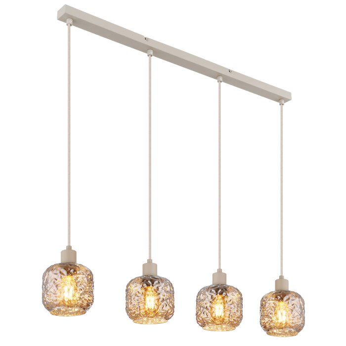 Globo Antonio Hängeleuchte Beige, 4-flammig