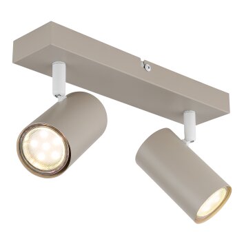 Globo Robby Deckenleuchte Sandfarben, 2-flammig