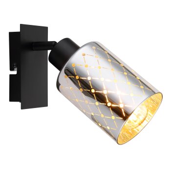 Globo Alonso Wandleuchte Schwarz, 1-flammig