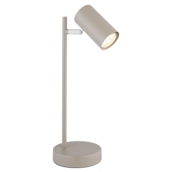 Globo Robby Tischleuchte Sandfarben, 1-flammig