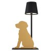 Hundelampe Globo Furri Tischleuchte LED Gold, Schwarz, 1-flammig