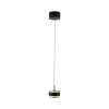 Paul Neuhaus PURE Falling Rings Pendelleuchte LED Schwarz, Transparent, Klar, 1-flammig, Fernbedienung