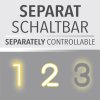 JUST LIGHT JARIK Deckenleuchte LED Schwarz, 3-flammig