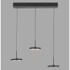 JUST LIGHT PLATA Pendelleuchte LED Schwarz, 3-flammig