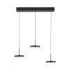 JUST LIGHT PLATA Pendelleuchte LED Schwarz, 3-flammig
