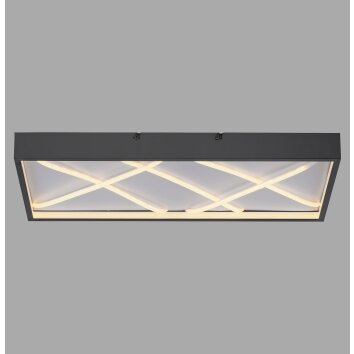 JUST LIGHT MIKADO Deckenleuchte LED Schwarz, 1-flammig