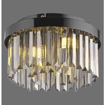 JUST LIGHT KULUNKA Kronleuchter LED Schwarz, 4-flammig