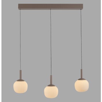 JUST LIGHT NAMI Pendelleuchte LED Sandfarben, 3-flammig