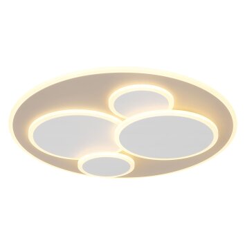 Globo Monty Deckenleuchte LED Sandfarben, Weiß, 1-flammig