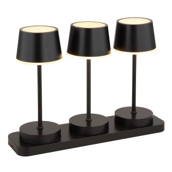 Globo Dawson Tischleuchte LED Schwarz, 1-flammig, Fernbedienung, Farbwechsler