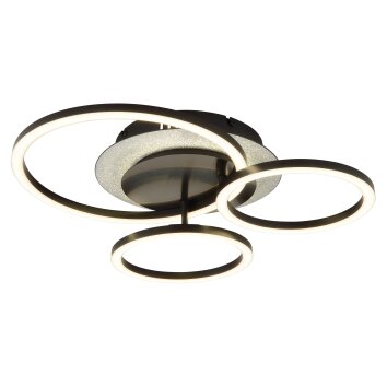 Globo Norberto Deckenleuchte LED Schwarz, Silber, 1-flammig