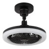 Globo Lidea Deckenventilator LED Schwarz, 1-flammig, Fernbedienung