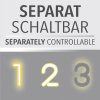 JUST LIGHT TOLA Deckenleuchte LED Braun, Schwarz, 2-flammig