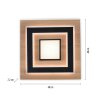 JUST LIGHT TOLA Deckenleuchte LED Braun, Schwarz, 2-flammig
