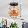 Ripoll Deckenleuchte Glas 30 cm Bernsteinfarben, 1-flammig