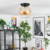 Ripoll Deckenleuchte Glas 30 cm Bernsteinfarben, Klar, 1-flammig
