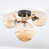 Chehalis Deckenleuchte Glas 12 cm, 15 cm Gold, Schwarz, 3-flammig