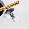 Chehalis Deckenleuchte Glas 10 cm, 12 cm Gold, Schwarz, 3-flammig