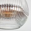 Ripoll Deckenleuchte Glas 30 cm Chrom, Klar, Rauchfarben, 1-flammig
