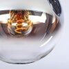 Gastor Deckenleuchte Glas 15 cm Blau, Chrom, Grün, Klar, Rauchfarben, 3-flammig