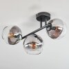 Koyoto Deckenleuchte Glas 15 cm Klar, Rauchfarben, 3-flammig