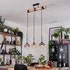 Ripoll Hängeleuchte Glas 15 cm Naturfarben, Schwarz, 3-flammig