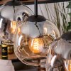 Ripoll Hängeleuchte Glas 15 cm Naturfarben, Schwarz, 3-flammig