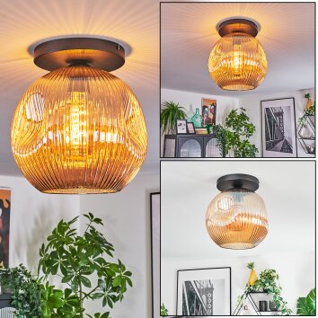 Ripoll Deckenleuchte Glas 30 cm Bernsteinfarben, 1-flammig