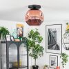 Ripoll Deckenleuchte Glas 30 cm Kupferfarben, 1-flammig