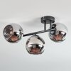 Koyoto Deckenleuchte Glas 15 cm Chrom, Rauchfarben, 3-flammig