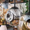 Ripoll Hängeleuchte Glas 15 cm Naturfarben, Schwarz, 3-flammig