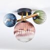 Chehalis Deckenleuchte Glas 10 cm, 15 cm Gold, Schwarz, 3-flammig