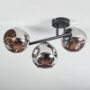 Ripoll Deckenleuchte Glas 15 cm Chrom, Rauchfarben, 3-flammig