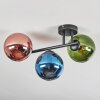 Gastor Deckenleuchte Glas 15 cm Blau, Grün, Kupferfarben, 3-flammig