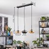 Mertola Hängeleuchte Glas 20 cm Bernsteinfarben, Rauchfarben, 3-flammig