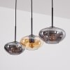 Mertola Hängeleuchte Glas 20 cm Bernsteinfarben, Rauchfarben, 3-flammig