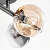 Chehalis Deckenleuchte Glas 10 cm Bernsteinfarben, Klar, Rauchfarben, 4-flammig